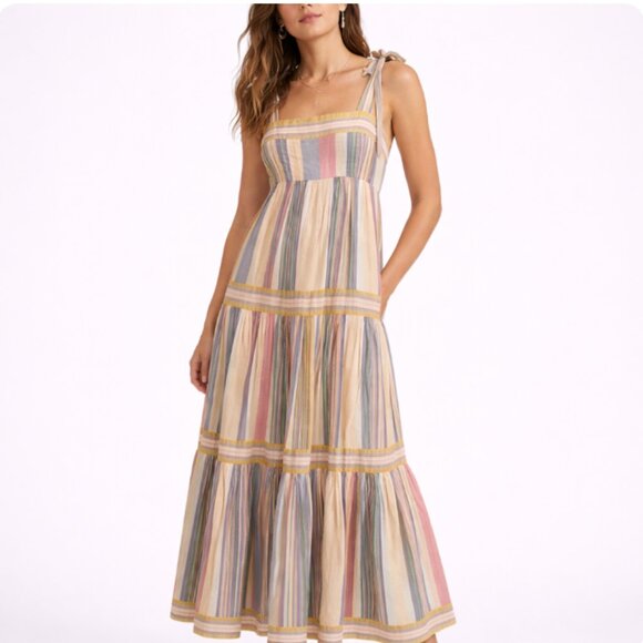 Zimmermann Dresses & Skirts - Zimmermann Mae Tie-Shoulder Tiered Maxi Sundress Elevated Bohemian